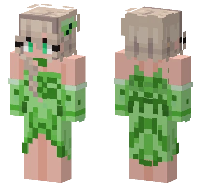 Emerald Girl Minecraft skin