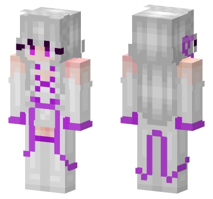 Emilia White Dress Minecraft skin