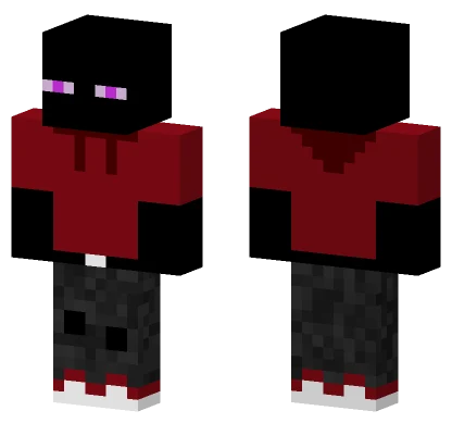Enderman Guy Red Hoodie Minecraft skin