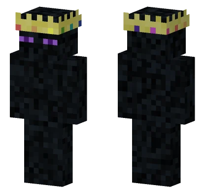 Enderman With Rainbow Crown Minecraft skin