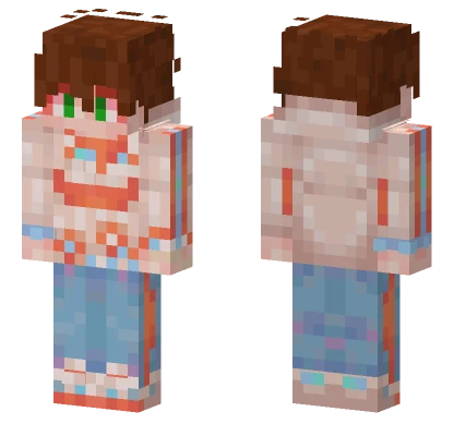 Entrin Orange and Blue Minecraft skin