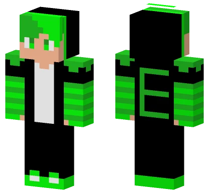 Erdem Green Hair Boy Minecraft skin