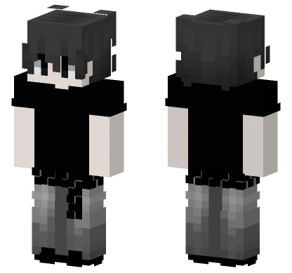 Eren Black Hoodie Minecraft skin