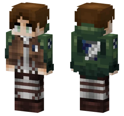 Eren Yeager Scout Regiment Minecraft skin
