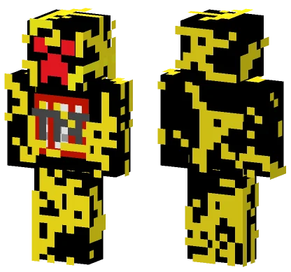 Evil Creeper Golden Aura Minecraft skin