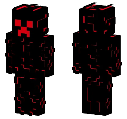 Evil Creeper With Effects Minecraft skin