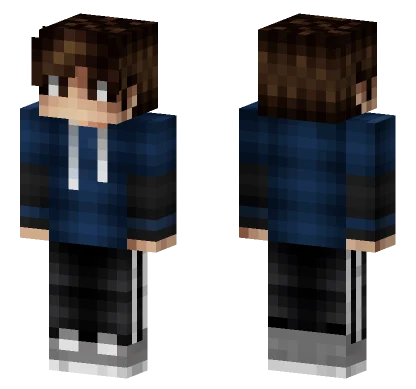 Ewsgea Blue Hoodie Minecraft skin