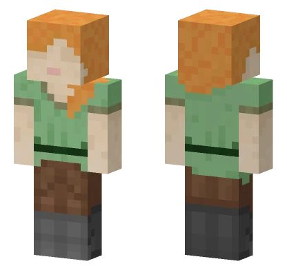 Eyes Closed Alex Minecraft skin