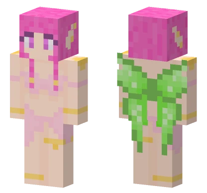 Fairy Warrior Pink Minecraft skin