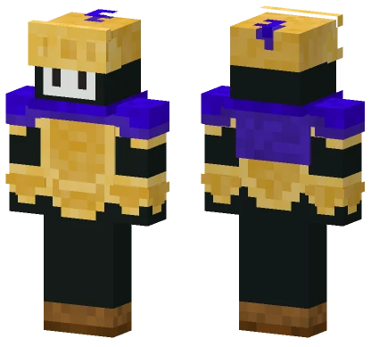 Fall Guys Golden Knight Minecraft skin