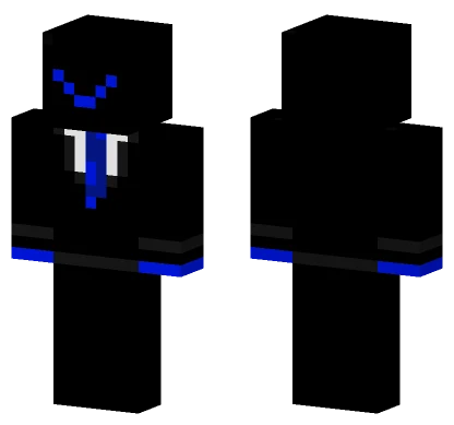 Fancy Blue And Black Demon Minecraft skin