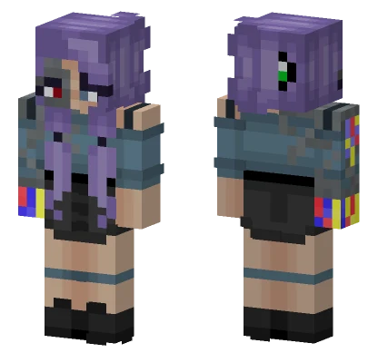 Faulty Cyborg Girl Minecraft skin