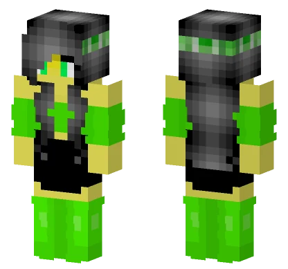 Female Bandana Creeper Shirt Minecraft skin