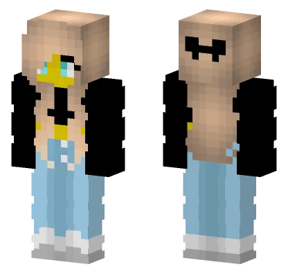 Female Blonde Bow Tie Minecraft skin