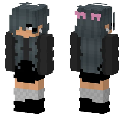 Female Casual Outfit Mini Ribbons Minecraft skin