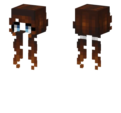Female Dark Brown Pigtail Fade Minecraft skin