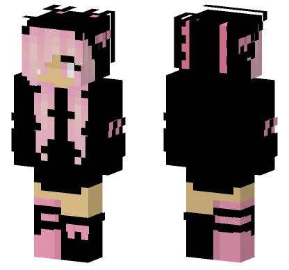 Female Dark Pink Minecraft skin