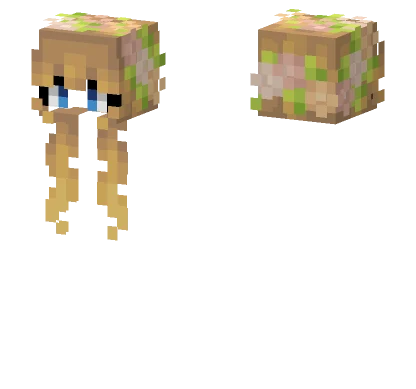 Female Dirty Blonde With Flowers Minecraft skin