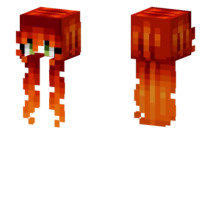 Female Glowing Ember V2 Minecraft skin