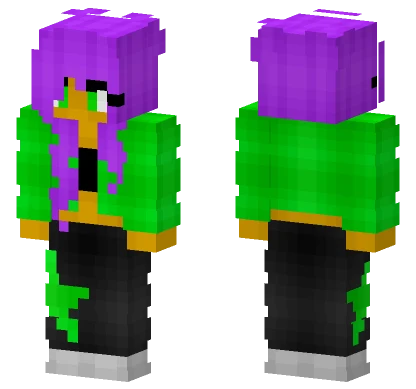 Female Green Jacket Star Minecraft skin