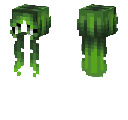 Female Grinch Green Fade Minecraft skin