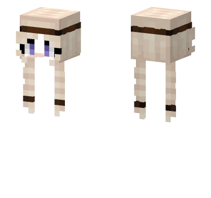 Female HB Blonde Double Pigtails V2 Minecraft skin