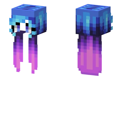 Female HB Blue Purple Ombre Minecraft skin