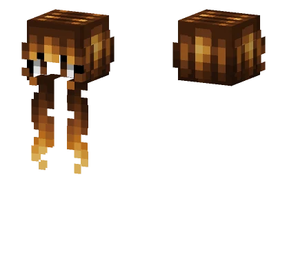 Female HB Brown Fade Yellow Ombre V2 Minecraft skin