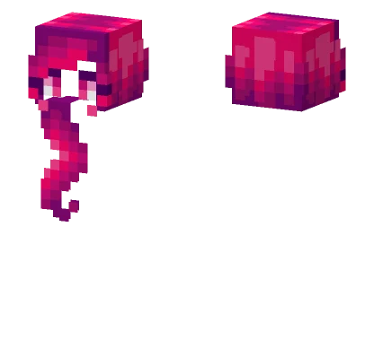 Female HB Curly Pink Fade Minecraft skin