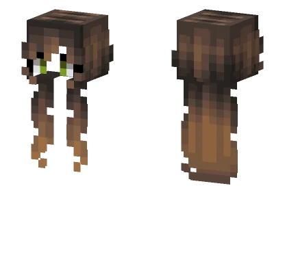 Female HB Dark Plank Brunette V2 Minecraft skin