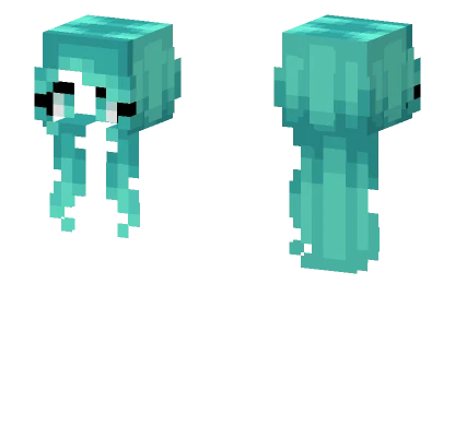 Female HB Glowstick Cyan V2 Minecraft skin