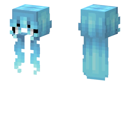 Female HB Icy Blue Ombre V2 Minecraft skin