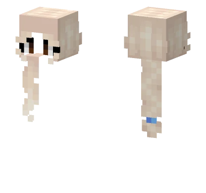 Female HB Long Blonde Back Braid V2 Minecraft skin