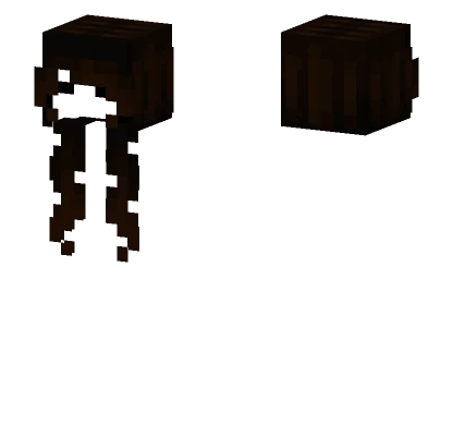 Female HB Long Dark Brown Upper Bangs Minecraft skin