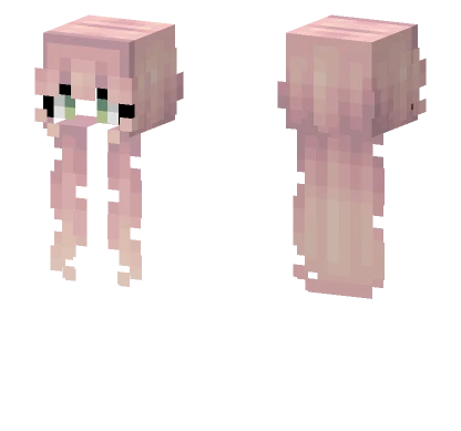 Female HB Long Pastel Pink Fade Minecraft skin