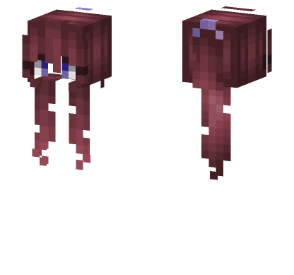 Female Hb Long Ponytail Fermented Rose Minecraft skin