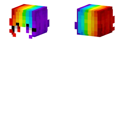 Female HB Neon Rainbow Fade Minecraft skin