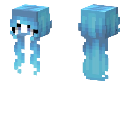 Female HB Pastel Droplet Blue Fade V2 Minecraft skin