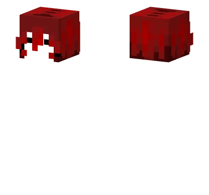 Female HB Short Popsicle Red Fade Minecraft skin