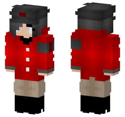 Female Inferno Blood Uniform Minecraft skin