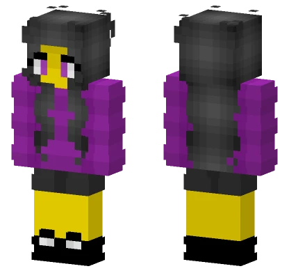 Female New Hair Bang Casual Outfit Minecraft skin