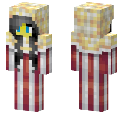 Female Popcorn Onesie Minecraft skin