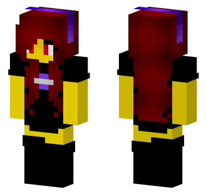 Female Purple Headband Minecraft skin