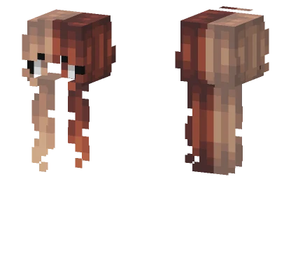 Female Split Ginger Brown Minecraft skin