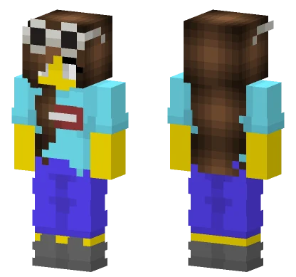 Female Supreme Goggles Minecraft skin