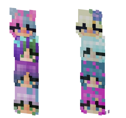 Fields Mountains Stars Minecraft skin