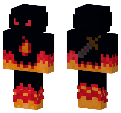 Fiery Demon Warrior Minecraft skin