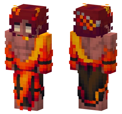 Fiery Demon Warrior Minecraft skin