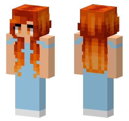 Fiery Haired Girl Minecraft skin