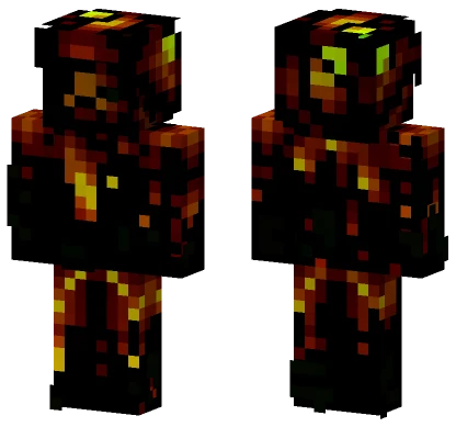 Fiery Lava Boy Minecraft skin